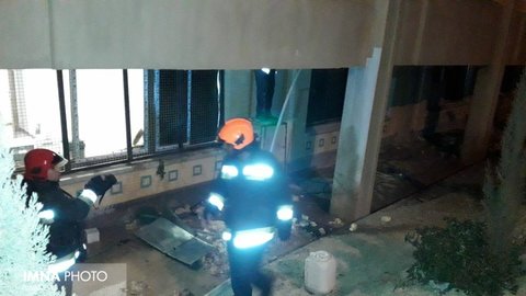 حریق در مجتمع ارکیده اصفهان آتش سوزی